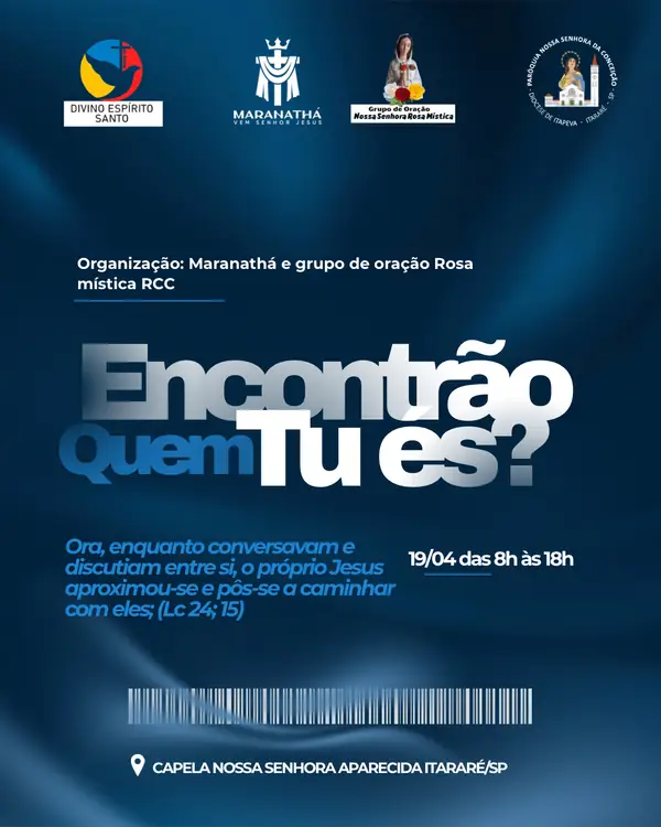 Cartaz do Encontrão — Quem Tu és?